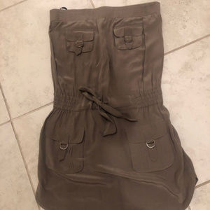 BEBE 100% Silk Short Strapless dress